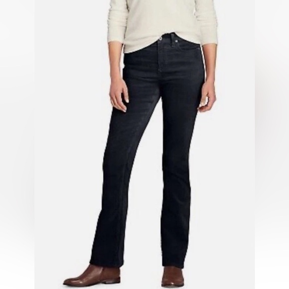 Lands End Black‎ Mid Rise Bootcut Corduroy Pants Womens Size 20W (1206) - Picture 1 of 7